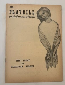 Playbill GIAN-CARLO MENOTTI THE SAINT OF BLEEKER 1954 The Broadway Theatre - Imagen 1 de 7