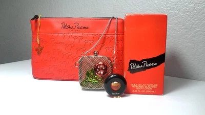 Paloma Picasso 3.4 oz Body Lotion - Mini 5 ml Perfume - Cosmetic Case & Purse - Image 1 of 4