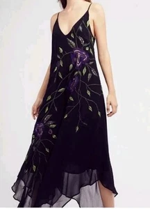 FREE PEOPLE - Tuta floreale da traino - Ricamata romantica fata boho taglia S/M - Foto 1 di 16
