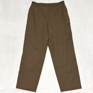 Vtg Pendleton Pants Womens 16 Petite Brown 100% Virgin Wool Trousers Made in USA - Picture 1 of 10