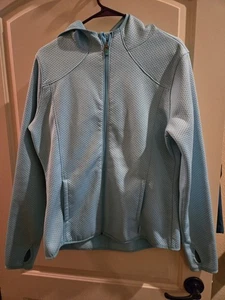 Jockey Women's Athletic Jacket With Hood, Aqua, Breathable - Picture 1 of 8