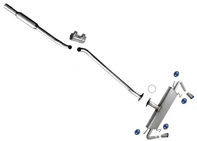 Weld On Exhaust Muffler Resonator Pipe fits Mazda 6 2.5L 2018 2019 Chrome Tips - Image 1 of 4