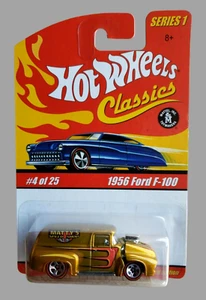 2005 Hot Wheels 1956 FORD F-100 Spectraflame Gold Classics Series 1 #4/25 RL 5SP - Foto 1 di 15