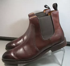 158054 PFBT50 MEADE CHELSEA MENS SHOE 12 M MAHOGANY LEATHER BY JOHNSTON & MURPHY - Picture 1 of 6