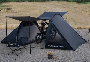 Motorcycle Camping Tunnel Tent 2 Room Tents For Camping Waterproof And UV Pr GS - Picture 1 of 12