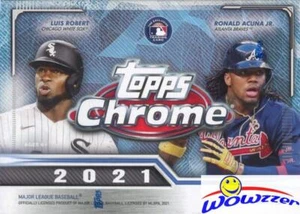 2021 Topps Chrome Baseball EXCLUSIVE Sealed Blaster Box-PINK+SEPIA REFRACTORS - Picture 1 of 2