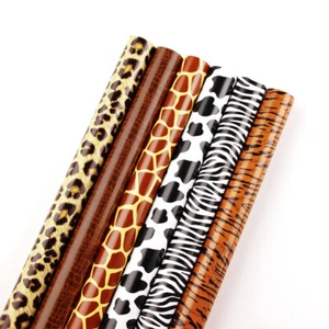 6 Sheets DIY Gift Packaging Paper Leopard Snakeskin Cow Print Wrapping Paper - Picture 1 of 18