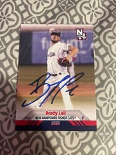 2022 Choice New Hampshire Fisher Cats Brady Lail Signed Autographed Card