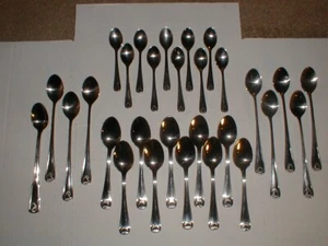 Cambridge SHELL 18/8 Stainless Flatware 29pc LP SPOONS Fountain Teaspoon Baby - Picture 1 of 11