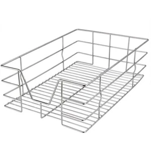 1× Pull Out Wire Basket Kitchen Larder Storage Cupboard Drawer Organizer Storage - Picture 1 of 8