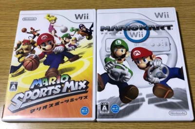Mario Sports Mix & Mario Kart 2Games set Nintendo Wii Japanese ver Tested - Image 1 of 4