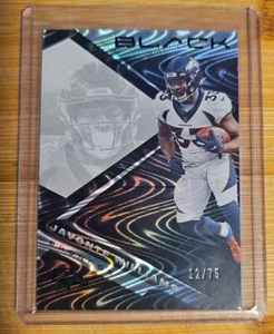 2022 PANINI BLACK FOOTBALL JAVONTE WILLIAMS SILVER # /75 DENVER BRONCOS - Picture 1 of 2