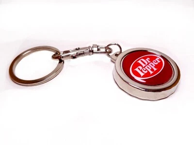 DR PEPPER SODA Can Bottle Cap Opener Key Chain / Key Ring Handmade