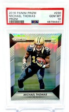 PSA 10 GEM MINT 2016 Panini Prizm 230 Michael Thomas Silver Prizm RC Rookie