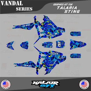 Graphics Kit for Talaria-Sting Electric Bike Vandal Series - BLUE - Picture 1 of 6