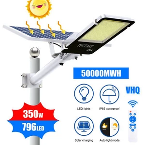 350W Solar Street Flood Light Outdoor for Parking Lot Stadium Basketball Court - Picture 1 of 12