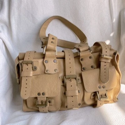 MULBERRY Handbag Creamy Yellow Leather Satchel - Image 1 of 4