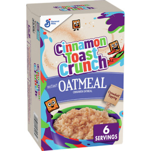 Cinnamon Toast Crunch Instant Oatmeal, 6 ct, 8.8 oz - Breakfast Hot Cereal