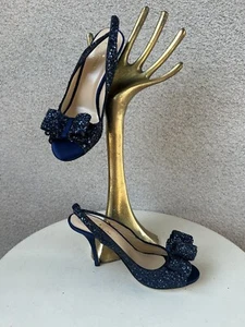Shies Heels Kate Spade NY Charm Navy Blau Glitzer Slingback - Bild 1 von 7