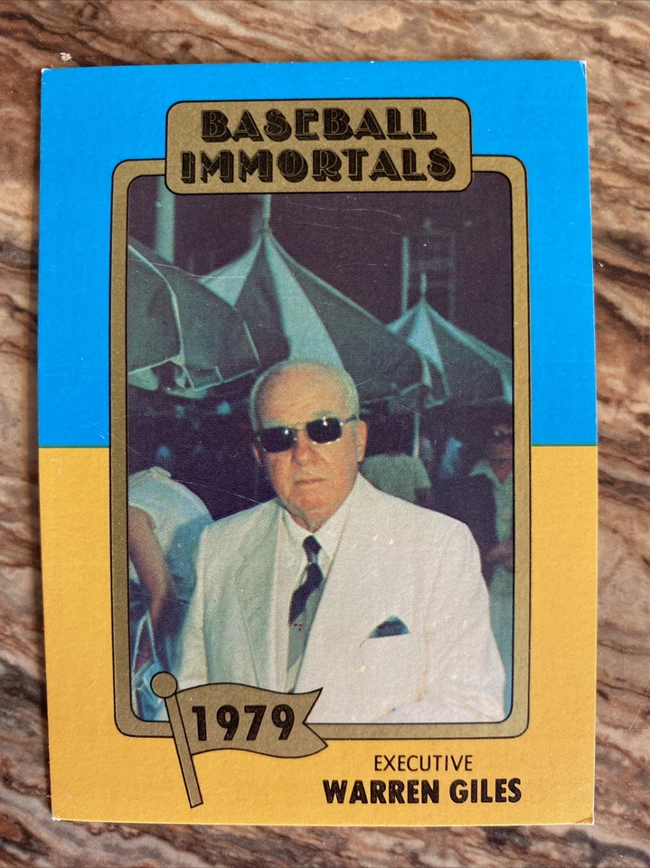 1980 TCMA Baseball Immortals - #167 - Warren Giles - National League Pres. - NM - Image 1 of 2
