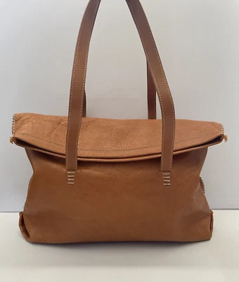 Bolso de hombro vintage con correa de cuero marrón Ellington Carmel Foto 1 de 4