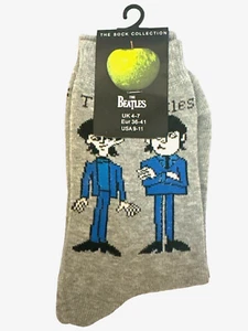 The Beatles - Cartoon - Socks - Officially Licensed Womens 4-7 (BRAND NEW MERCH) - Picture 1 of 4