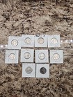 Lot of 10 - Washington Quarters, Mixed Dates 1937 - 1960, 90% Silver!