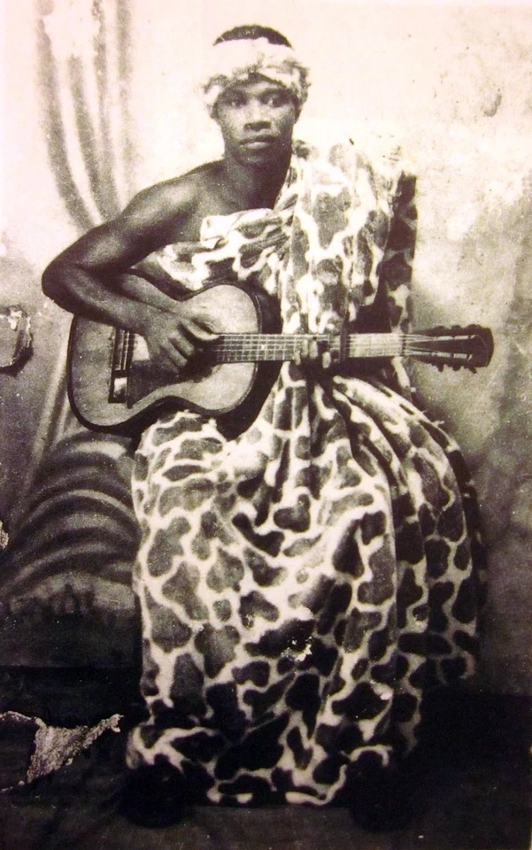 KWA MENSAH highlife clipping B&W photo African palmwine acoustic guitar  - Image 1 of 1
