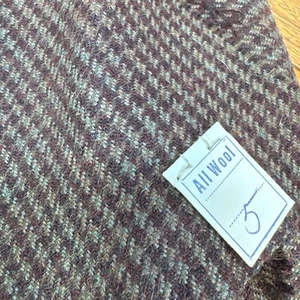 Wool Suiting Fabric Houndstooth Classic Maroon Tan 60 Wide 2 yards - Picture 1 of 9