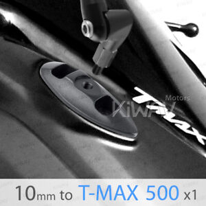 matte black mirror adapters M10 standard to fairing mount fits TMAX 500 ε