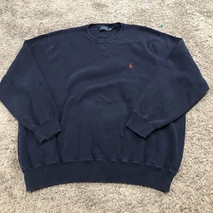 Polo Ralph Lauren Crewneck Sweatshirt Men Size 2XLT Navy Blue Big & Tall Preppy - Picture 1 of 9