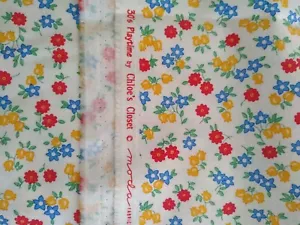 CHLOE'S CLOSET 1930'S PLAYTIME. EGGSHELL FLORAL. FAT QUARTER. MODA FABRICS. - Picture 1 of 2