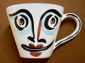 SBERNA DERUTA  coffee cup, mug, Italy, Face art decoration, made for Starbucks - Picture 1 of 5