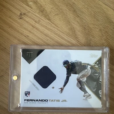 2019 Topps X 023 Fernando Tatis Jr. Blue Relic Jersey Patch R7 RC Rookie - Image 1 of 2