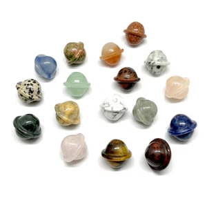 Colgante Planeta Cristal Geometría Sagrada Piedra Chakra 20mm Piedra Preciosa Tallada - Imagen 1 de 47