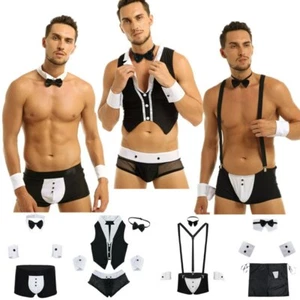 Conjuntos de ropa interior lencería esmoquin para hombre camarero caballero disfraz disfraces trajes - Imagen 1 de 47