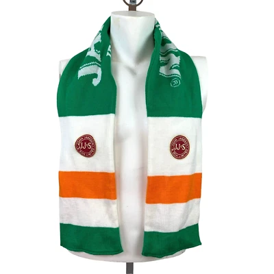 JAMESON IRISH WHISKEY JJ&S Acrílico Tejido Rayas Bufanda Bordados Parches Verde Foto 1 de 4