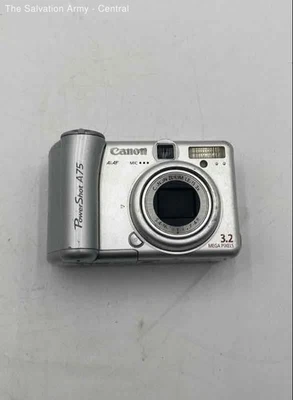 Canon PowerShot A75 Silver 3x Zoom 3.2 Megapixel Digital Camera - Image 1 of 4