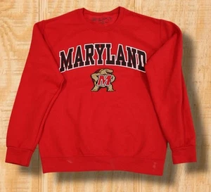 MARYLAND UNIVERSITY TERRAPINS SMALL THE VICTORY CREW NECK COLLEGE SWEAT SHIRT - Picture 1 of 10