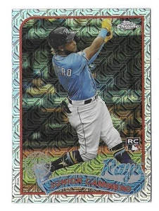 2024 Topps Chrome Junior Caminero T89C-34 1989 Mojo Tampa Bay Rays RC - Picture 1 of 2