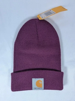 Carhartt Niño Niño Pequeño Reloj Sombrero Gorro Ciruela Caspia Modelo AH1884 Foto 1 de 4