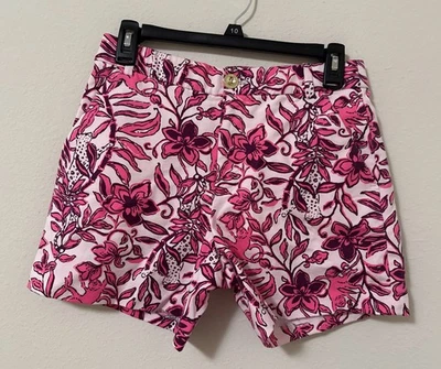 Pantalones cortos de tiro alto Lilly Pulitzer Gretchen flor de saúco Lil Escape Plan 4 Foto 1 de 4