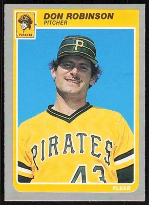 1985 Fleer #475 Don Robinson   - FREE SHIPPING - Image 1 of 2