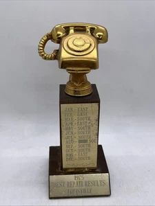 Vintage 1975 Telephone Trophy Louisville Repair District General Electric GE - Picture 1 of 7