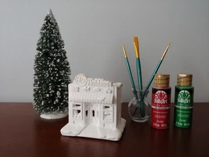 California Creations AL'S HOBBIES 10283 Ready To Paint Ceramic Christmas Village - Picture 1 of 11