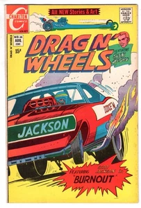 Drag N' Wheels #48 1971 Charlton Bronze Age Hot Rod Comic ~ NASCAR Hemi Cuda - Picture 1 of 2