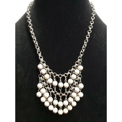 Папарацци белый магнезит цветные бусины на нагрудник стиль ожерелье и серьги комплект новый - Изображение 1 из 4