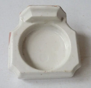 Antiguo portavasos de baño vintage de porcelana blanca P6905 - Imagen 1 de 5
