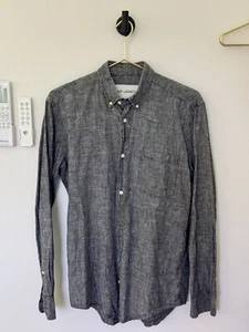 Our Legacy Men’s 1940s Grey Grey Chambray Shirt 48 (M) - Picture 1 of 3