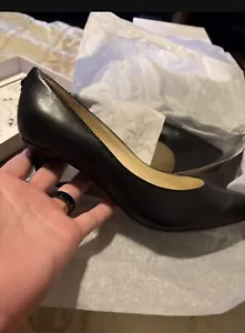 Nine West Black Leather Pumps - Picture 1 of 5